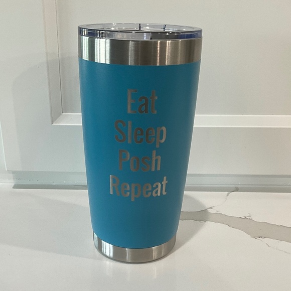 Engraved 20 oz Coffee Cocktail Tumbler “ Eat Sleep Posh Repeat” CB - Picture 1 of 2
